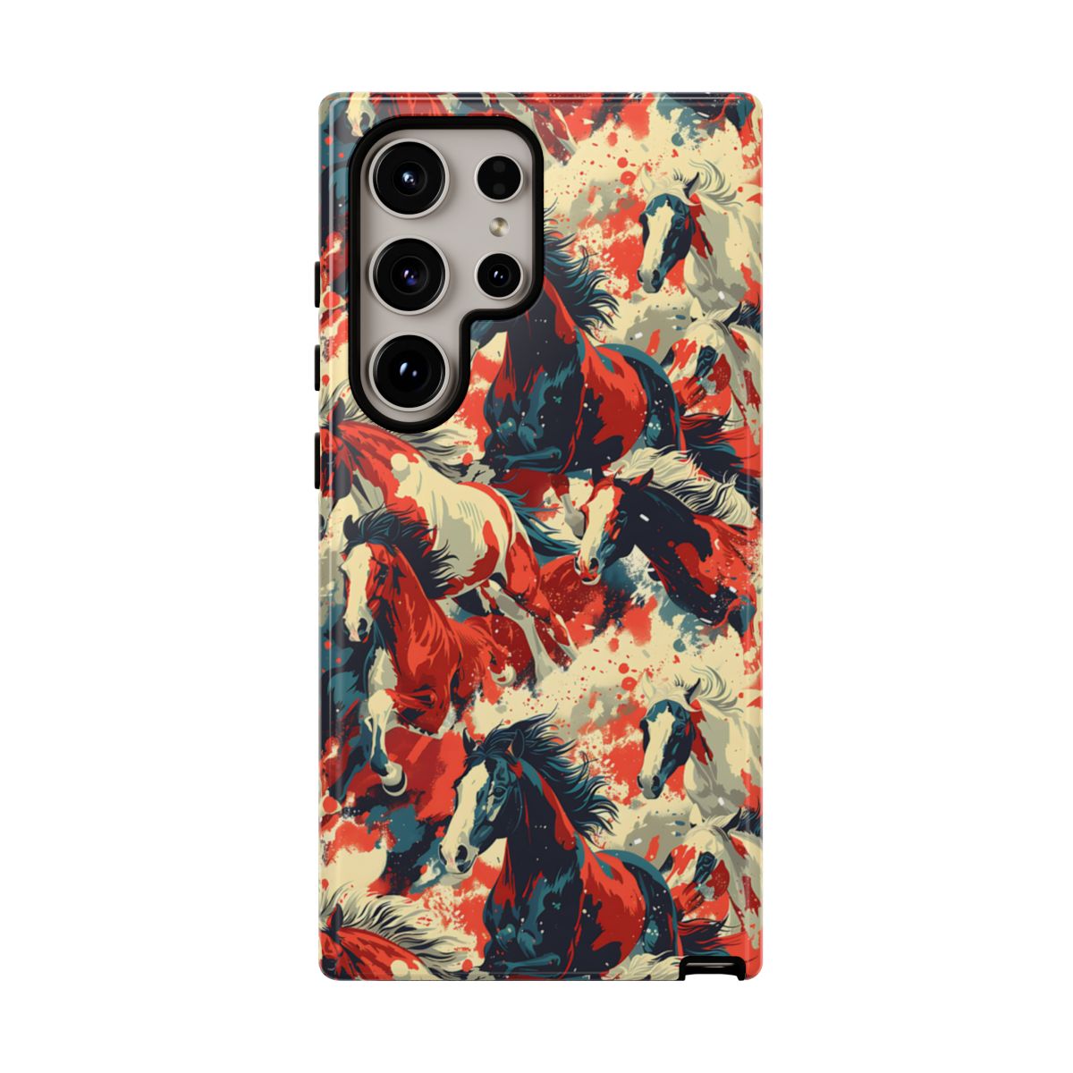 Red White Blue Horses Tough Case