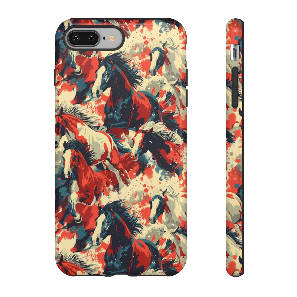 Red White Blue Horses Tough Case