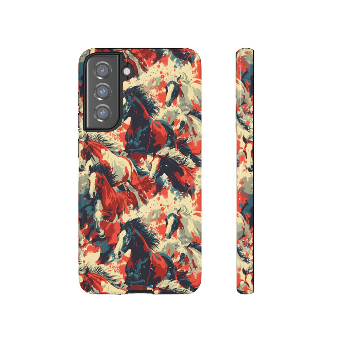 Red White Blue Horses Tough Case