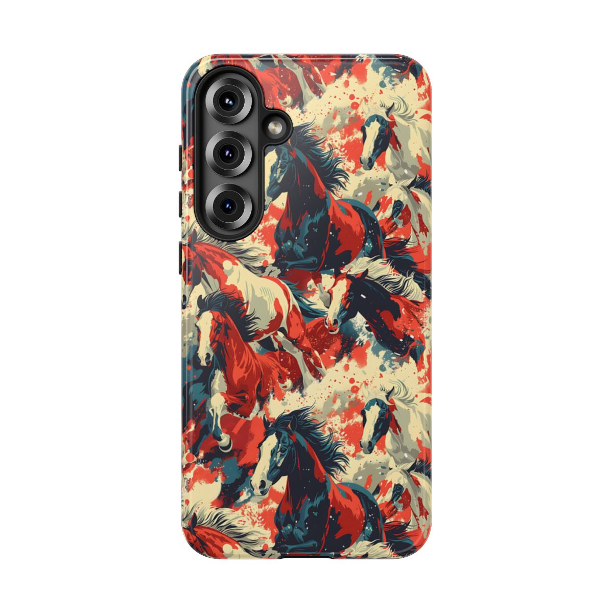 Red White Blue Horses Tough Case
