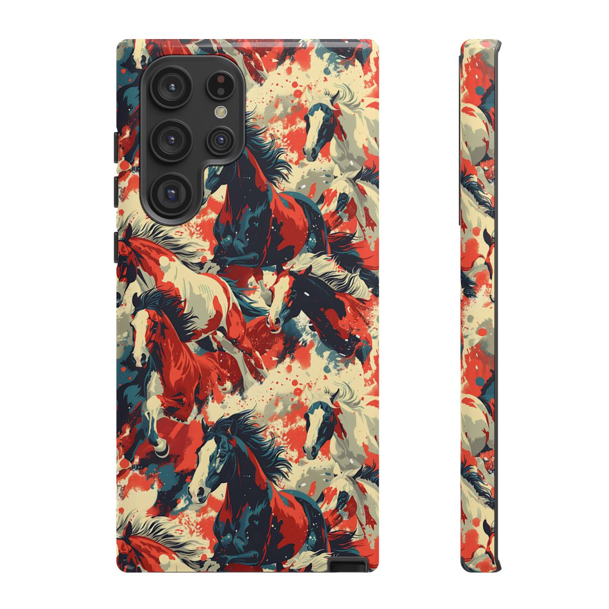 Red White Blue Horses Tough Case
