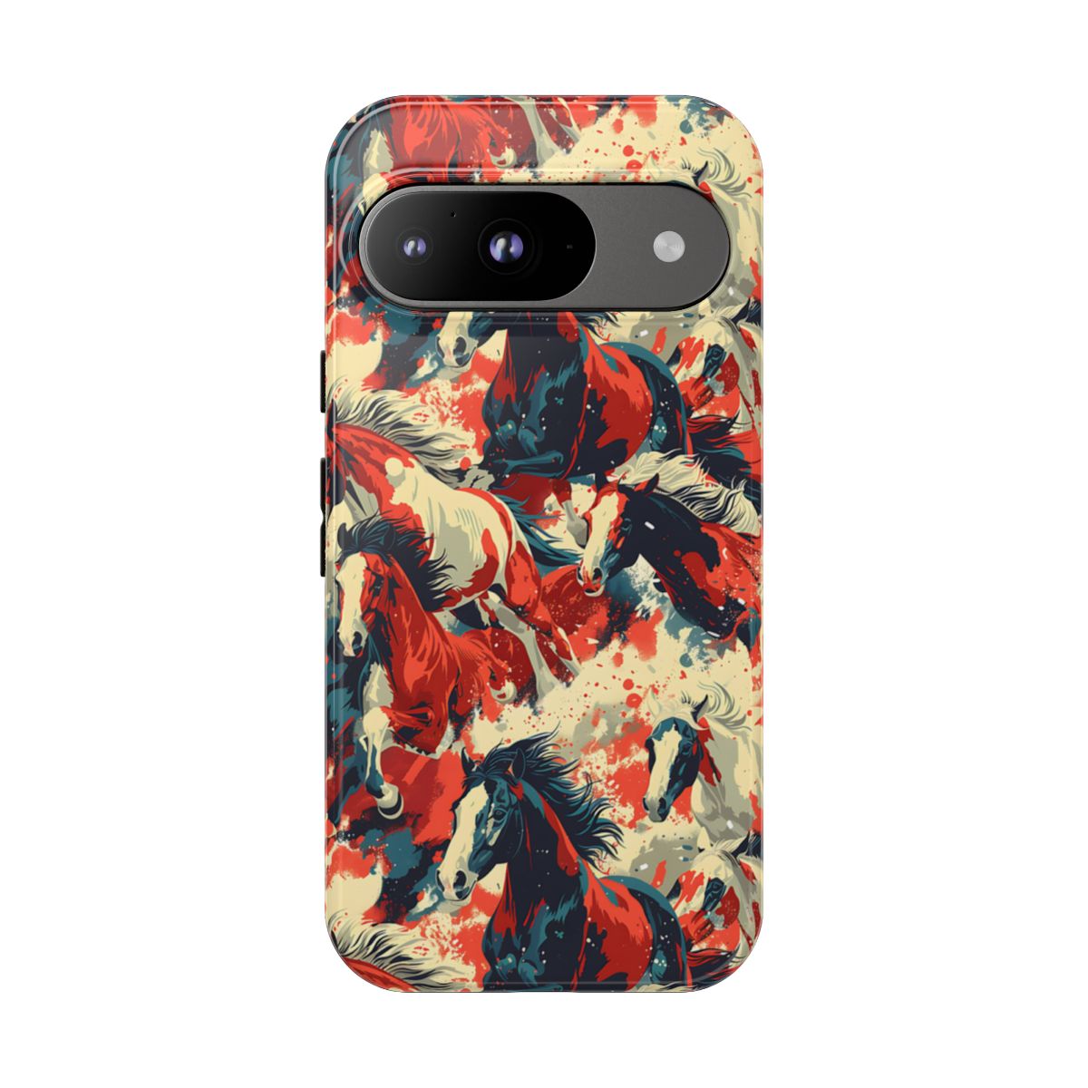 Red White Blue Horses Tough Case