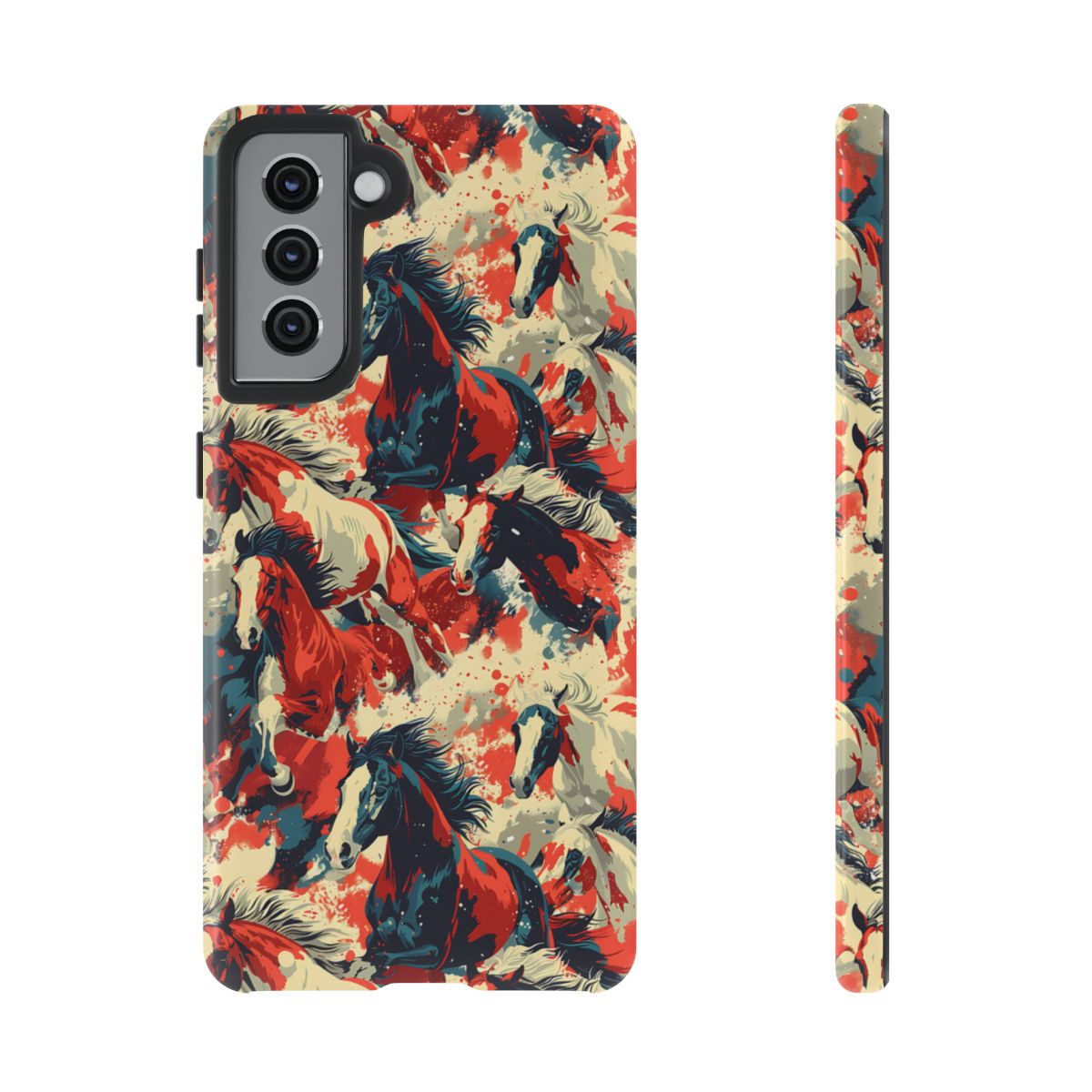 Red White Blue Horses Tough Case