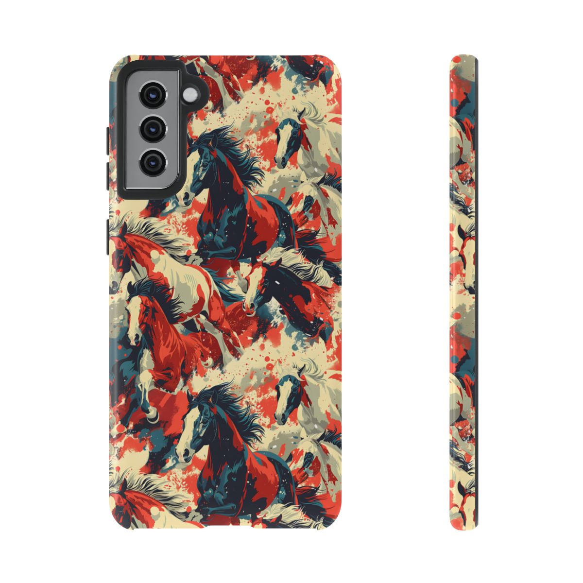 Red White Blue Horses Tough Case