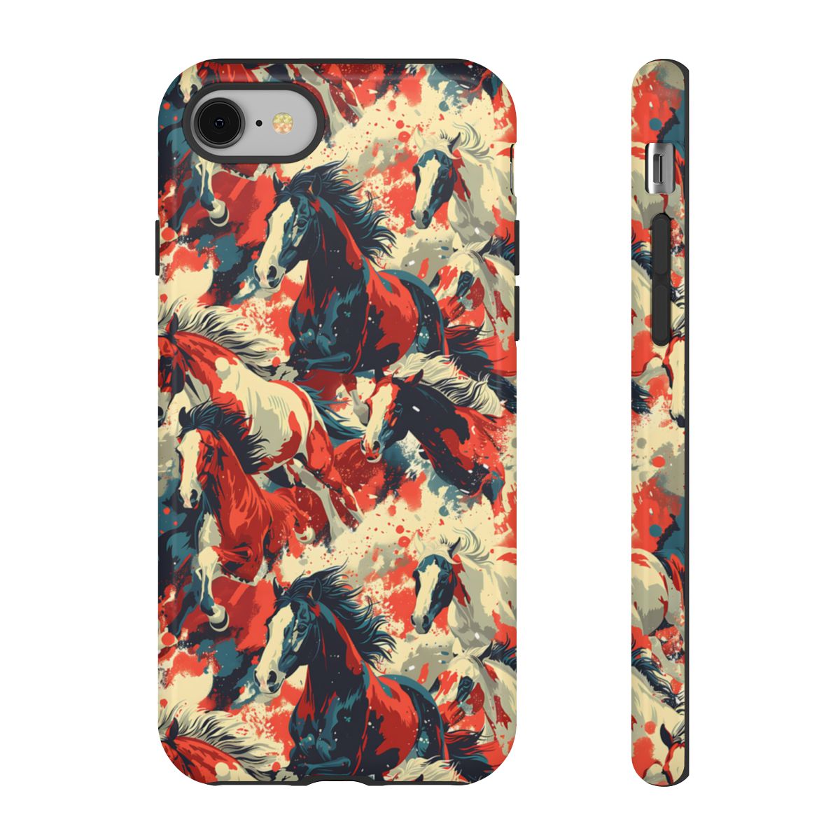 Red White Blue Horses Tough Case