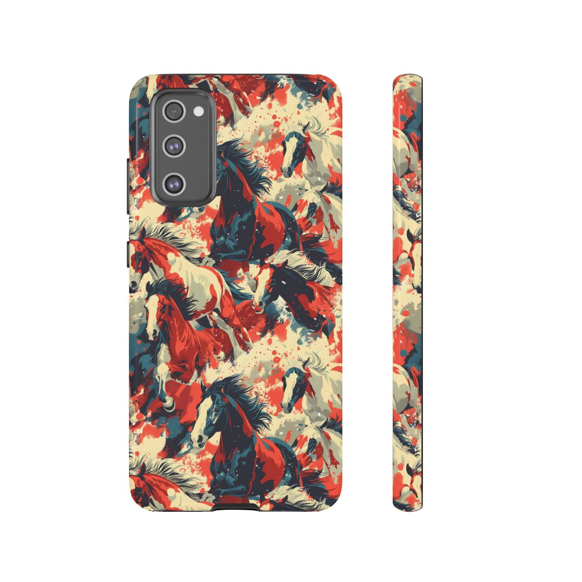Red White Blue Horses Tough Case