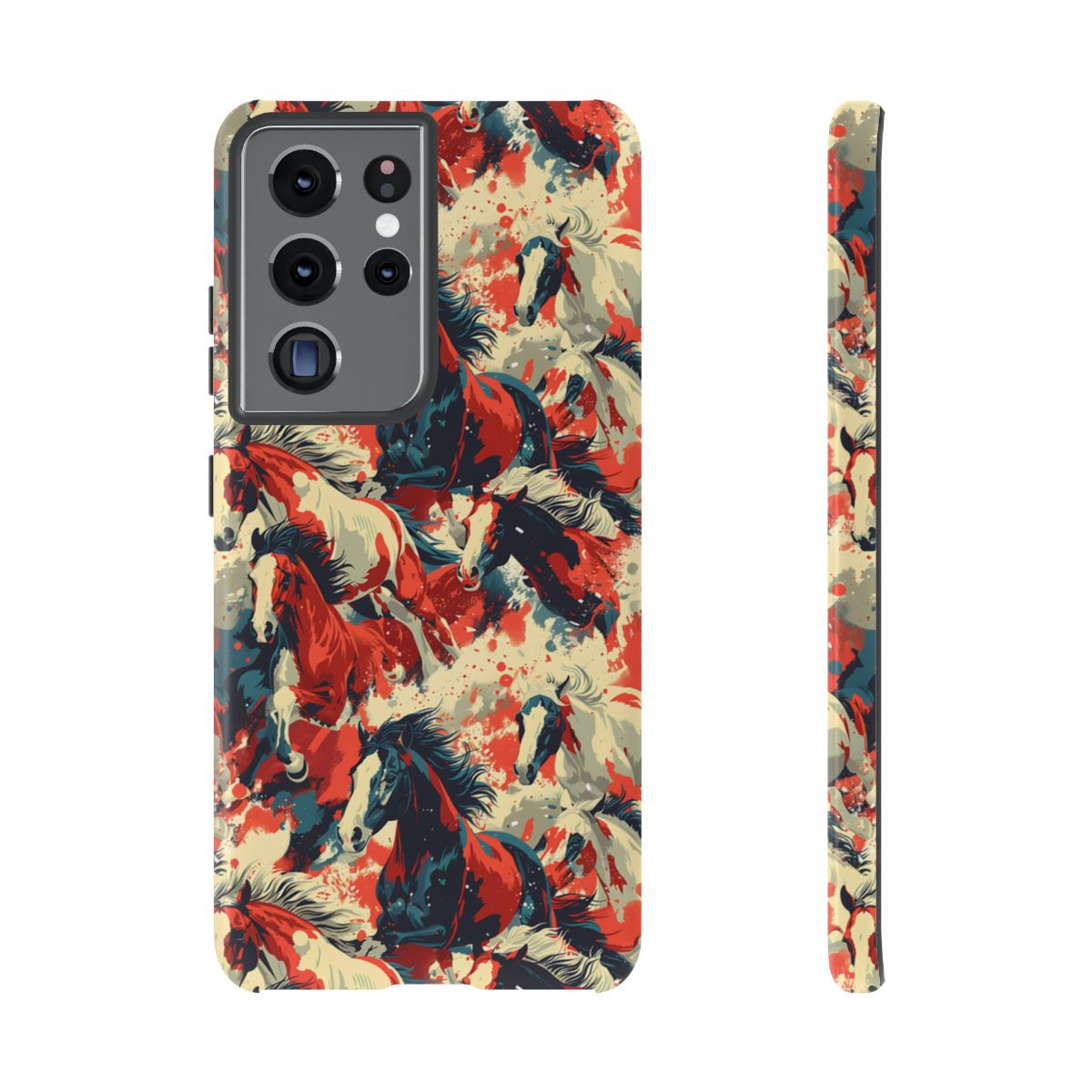 Red White Blue Horses Tough Case