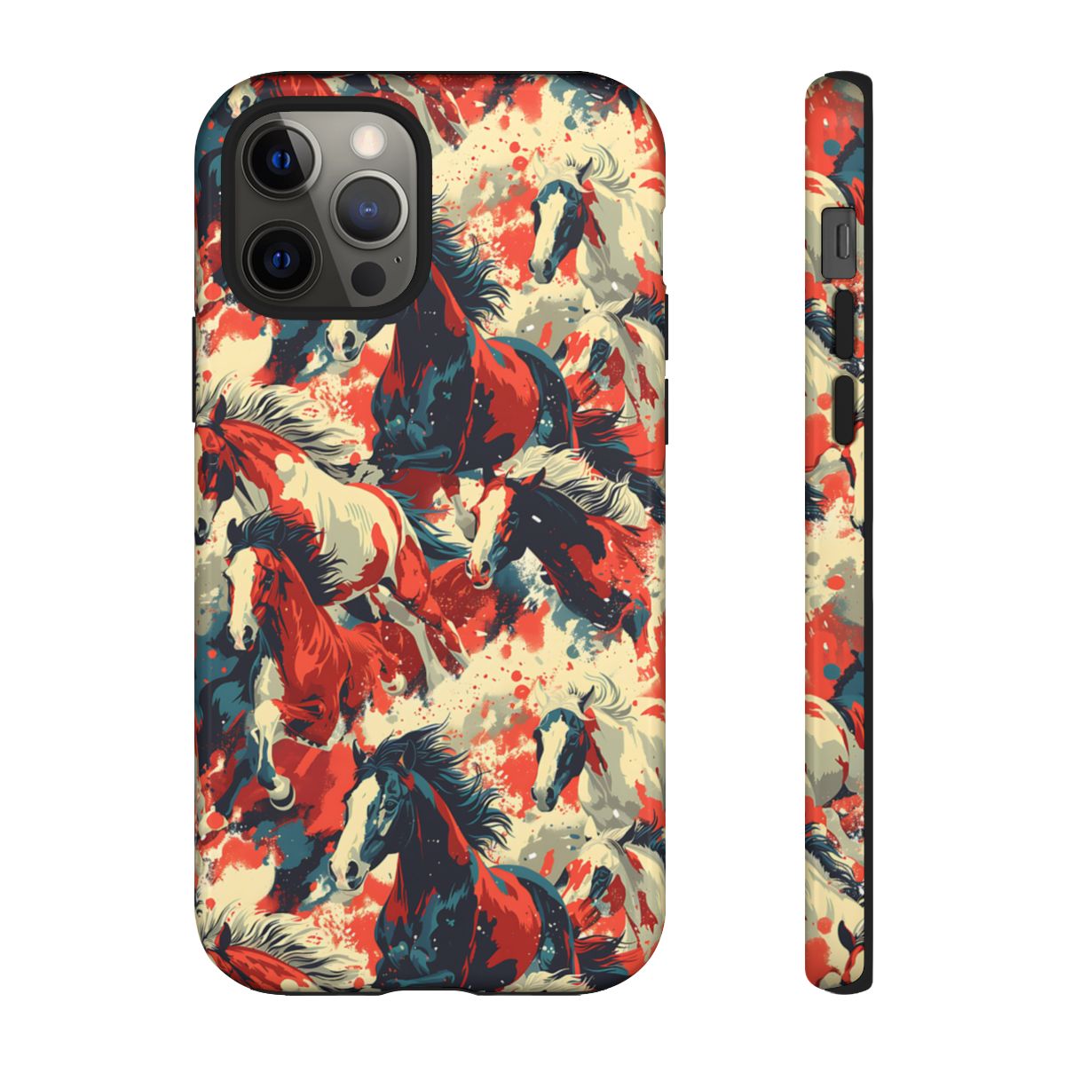 Red White Blue Horses Tough Case