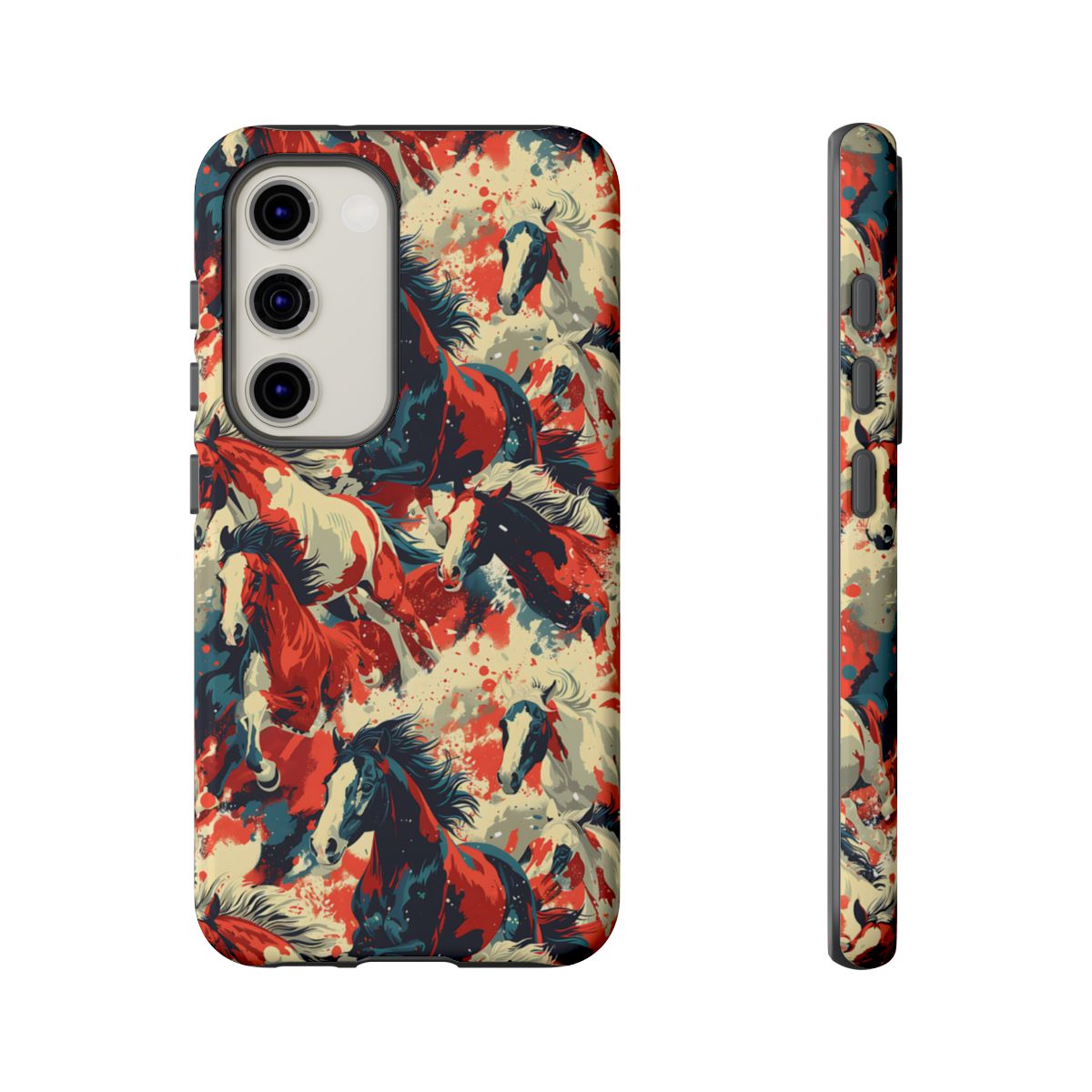 Red White Blue Horses Tough Case