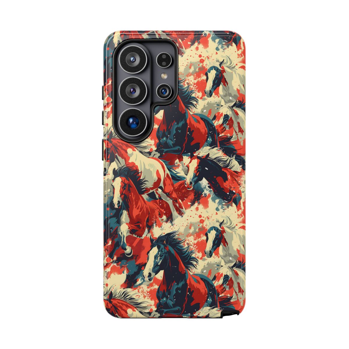 Red White Blue Horses Tough Case