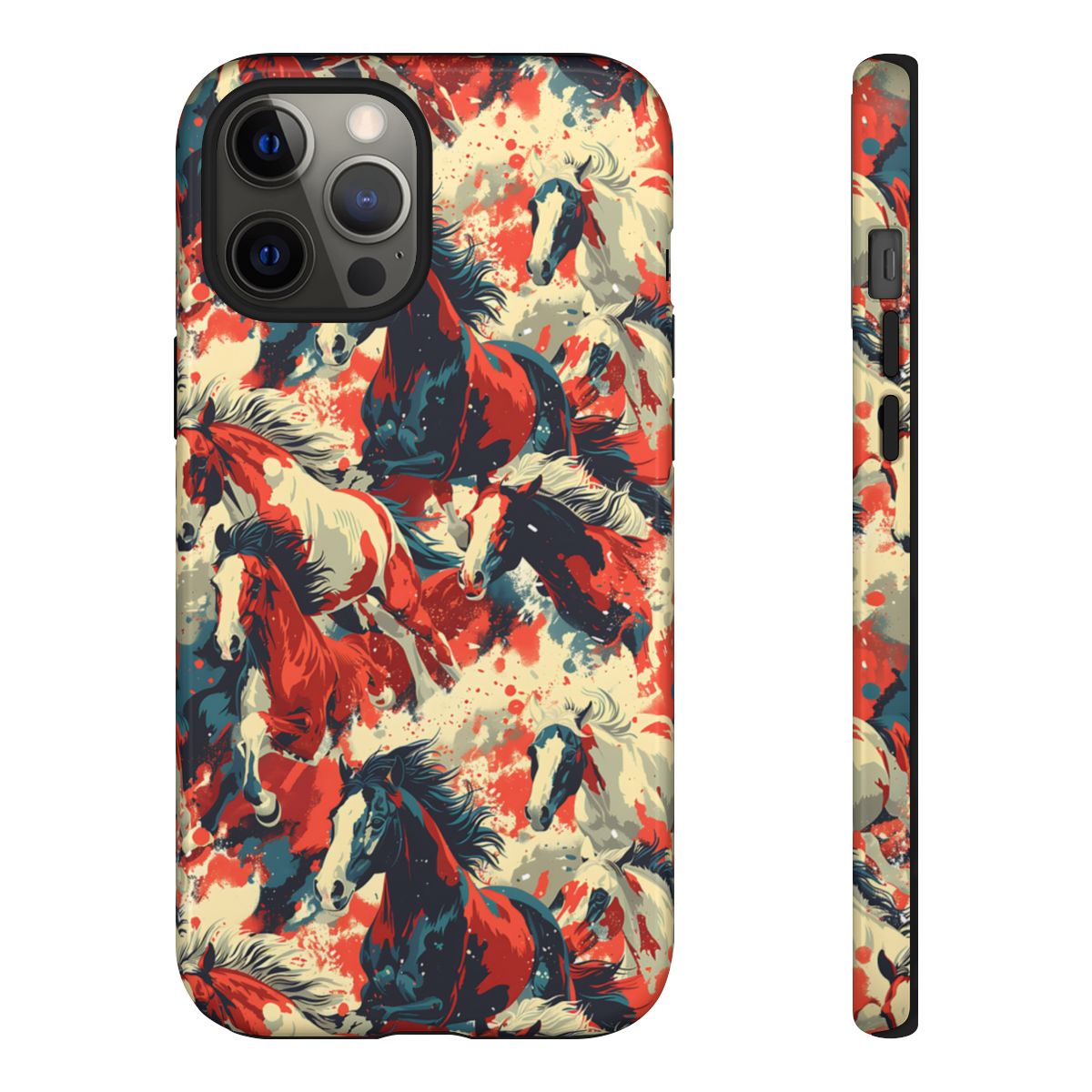 Red White Blue Horses Tough Case
