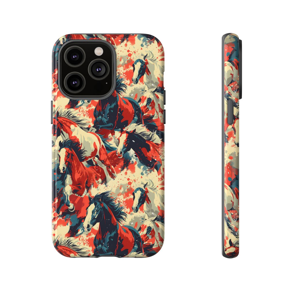 Red White Blue Horses Tough Case
