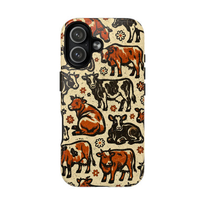 Retro Cows Magnetic Case