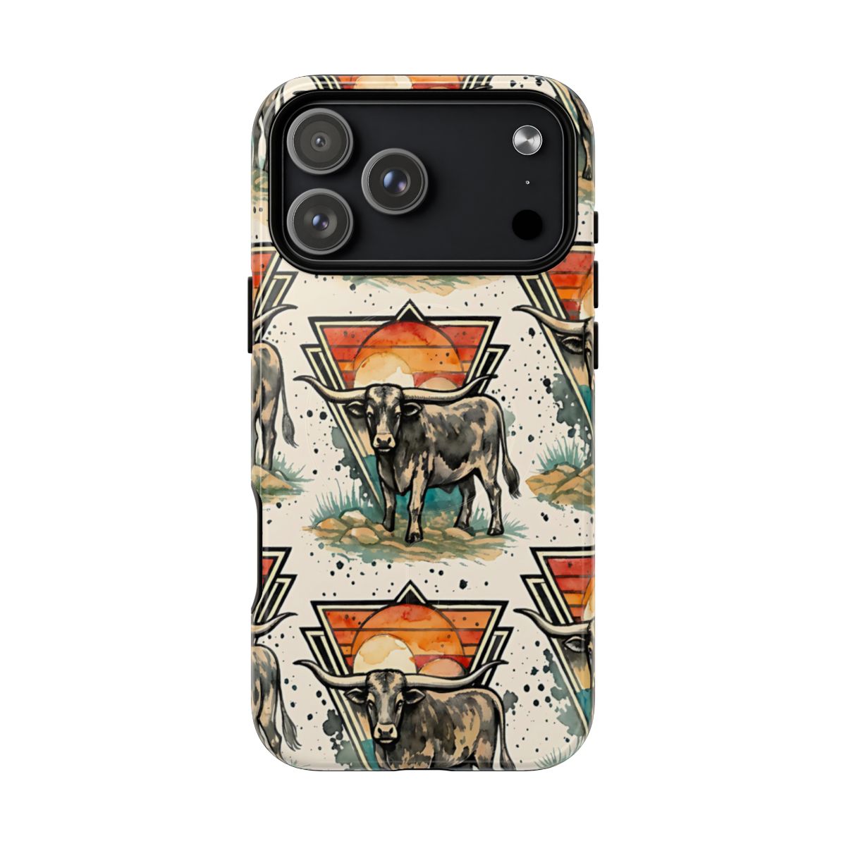 Retro Longhorn Magnetic Case