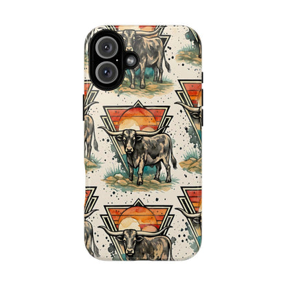 Retro Longhorn Magnetic Case