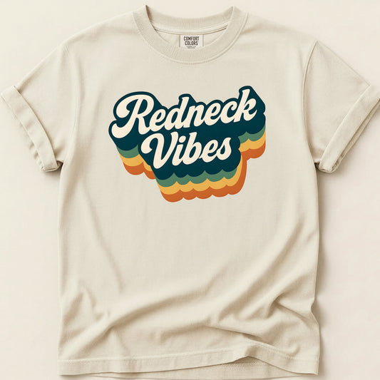Retro Redneck Vibes T-shirt on Ivory