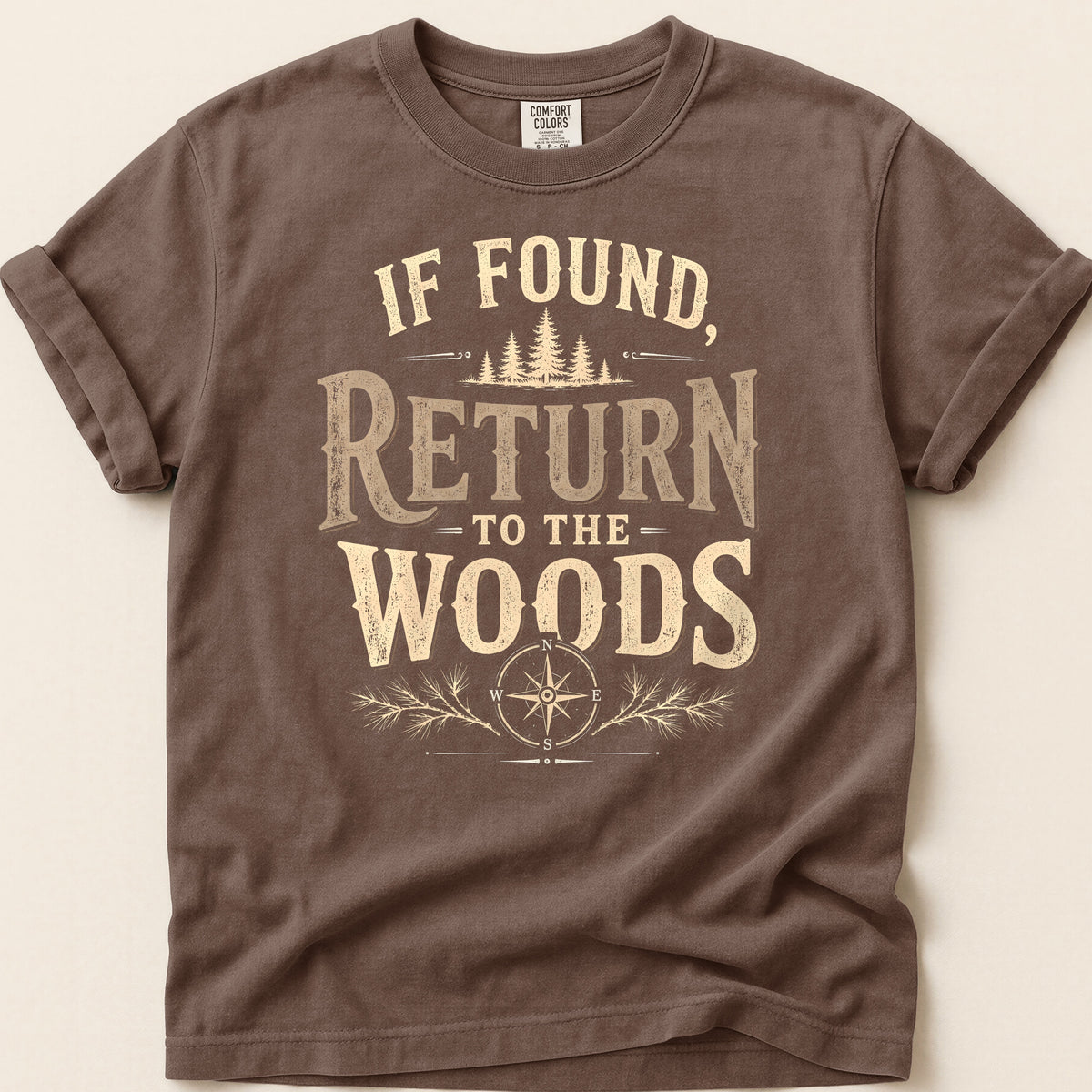 Return To Woods T-shirt on Espresso