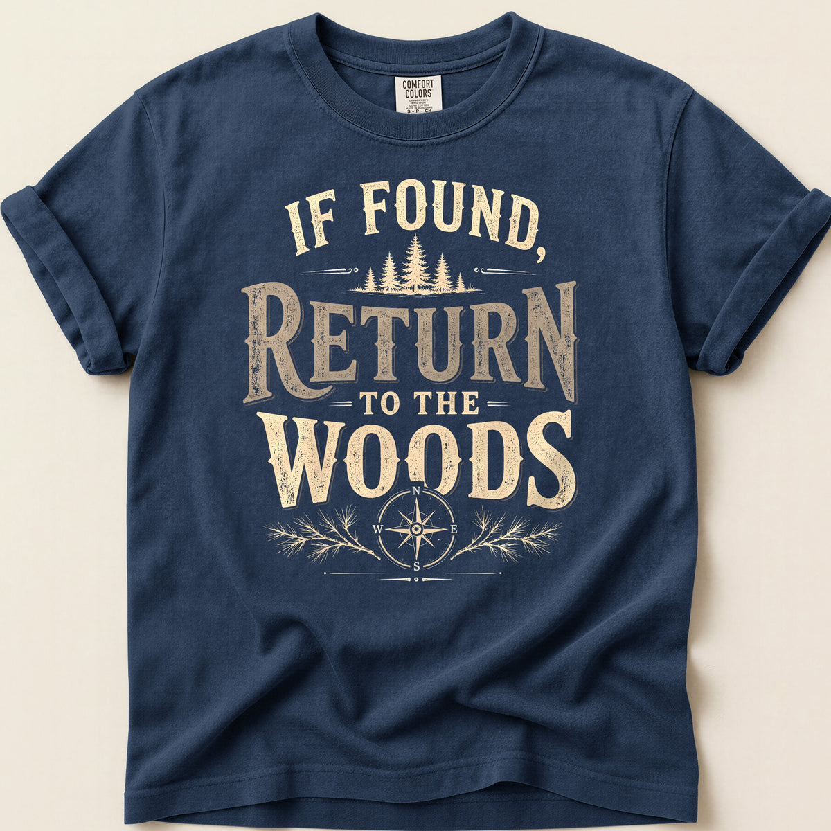 Return To Woods T-shirt on Navy