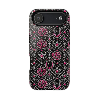 Rhinestone Rose Magnetic Case