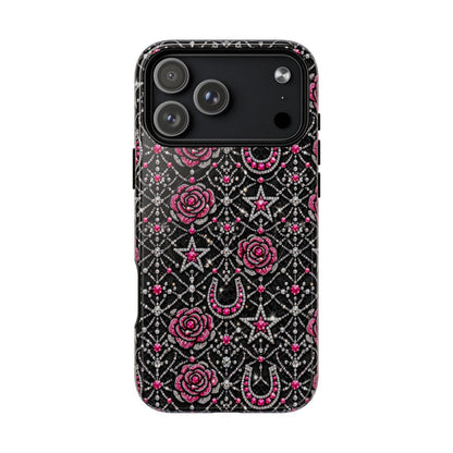 Rhinestone Rose Magnetic Case