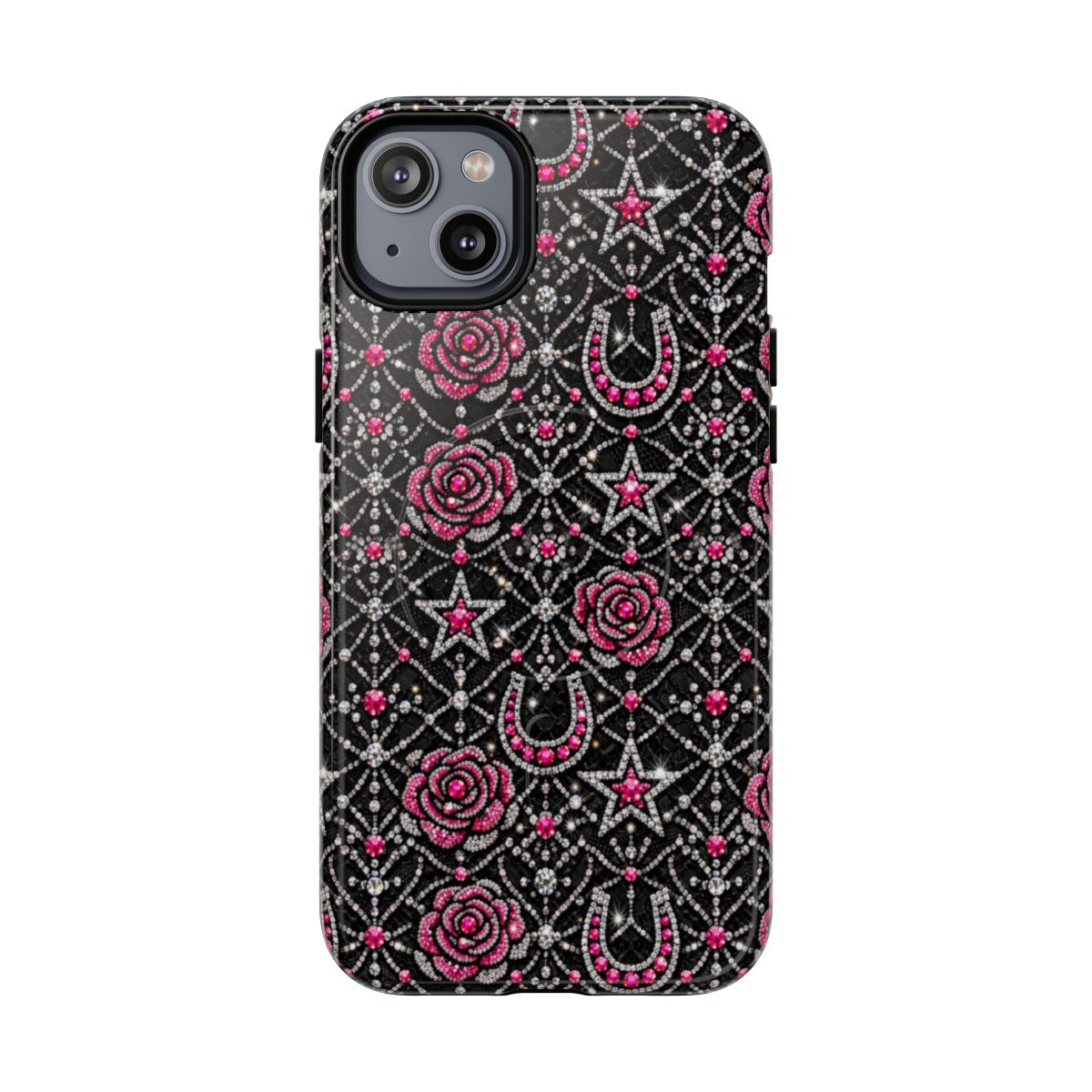 Rhinestone Rose Magnetic Case