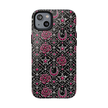 Rhinestone Rose Magnetic Case