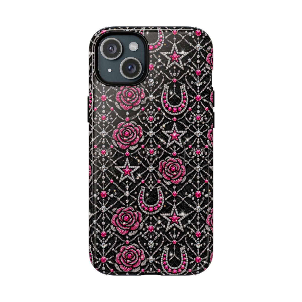 Rhinestone Rose Magnetic Case