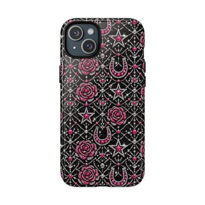 Rhinestone Rose Magnetic Case