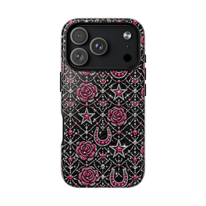 Rhinestone Rose Magnetic Case