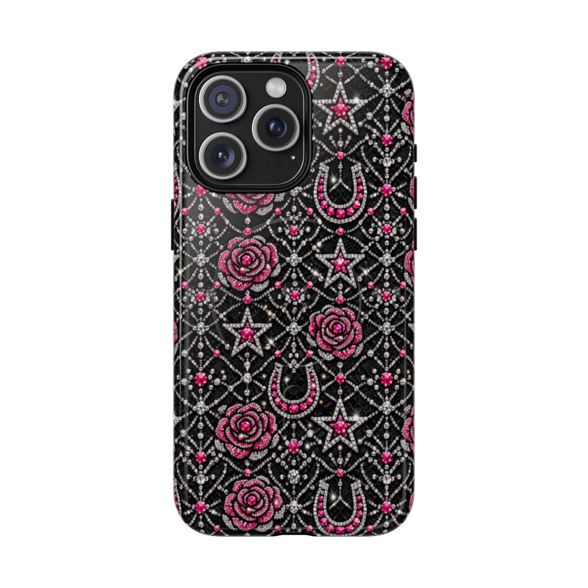 Rhinestone Rose Magnetic Case