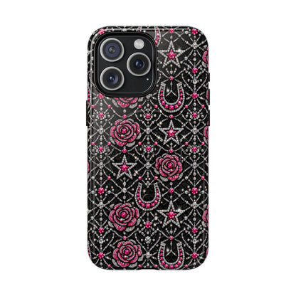 Rhinestone Rose Magnetic Case