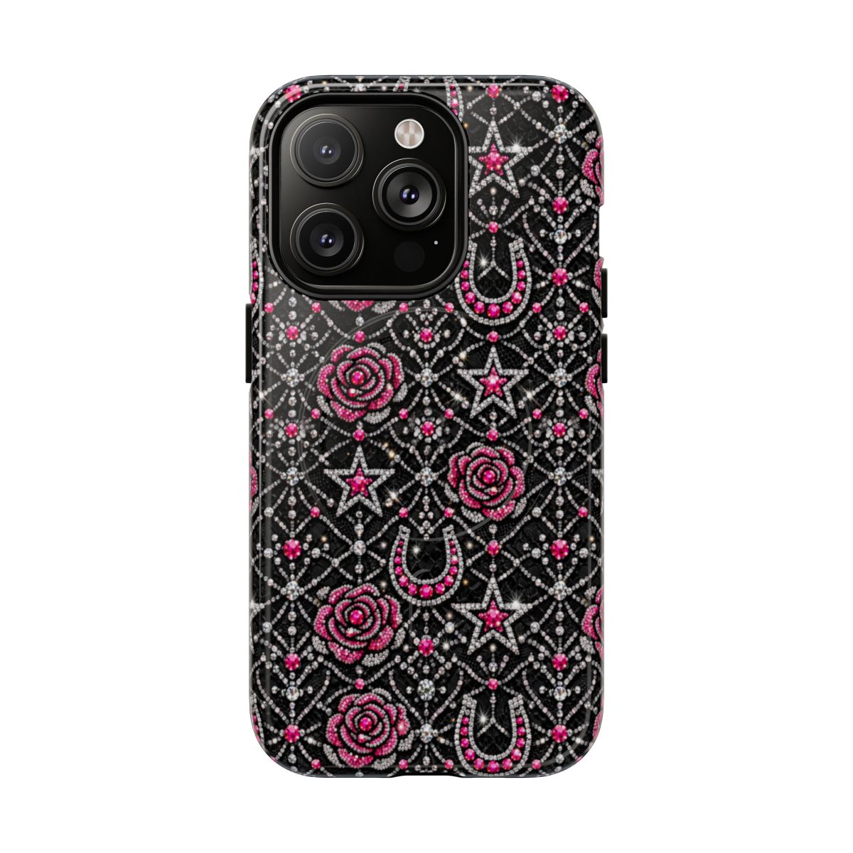 Rhinestone Rose Magnetic Case