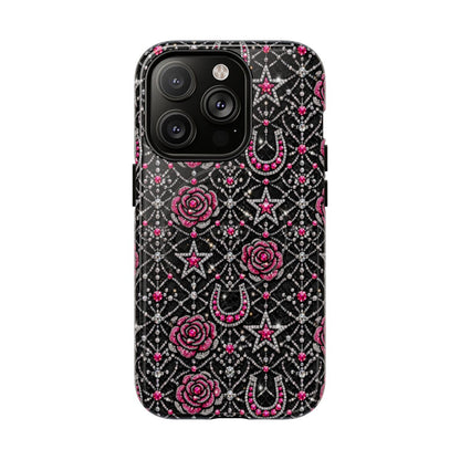Rhinestone Rose Magnetic Case