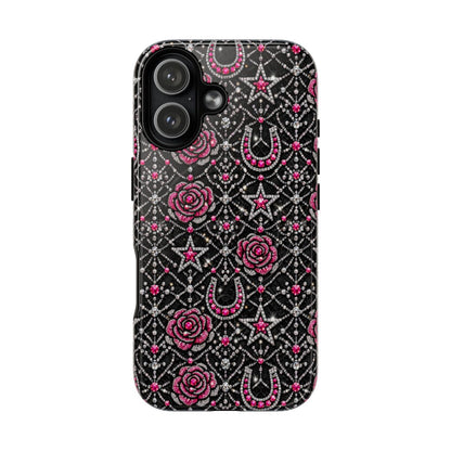 Rhinestone Rose Magnetic Case