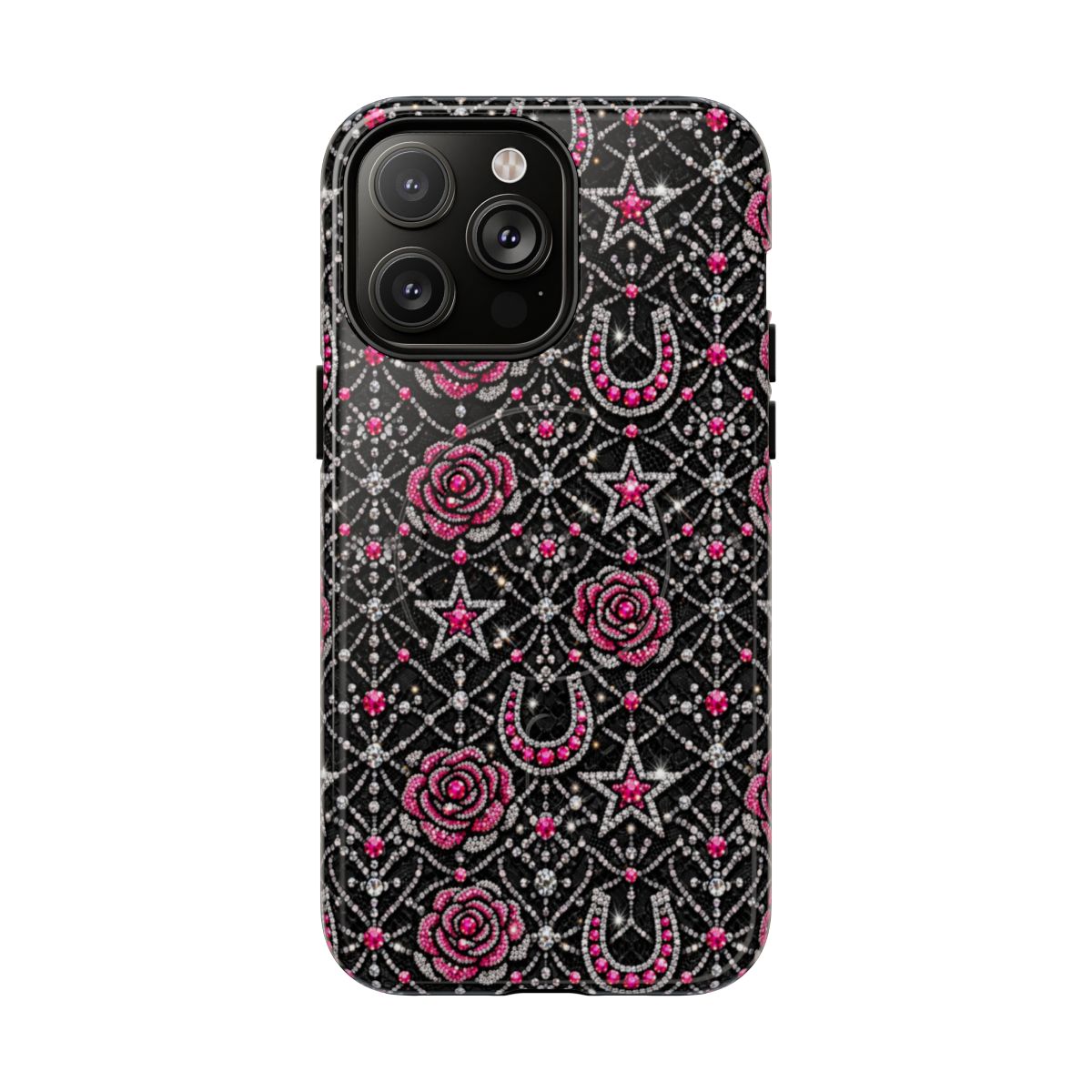 Rhinestone Rose Magnetic Case