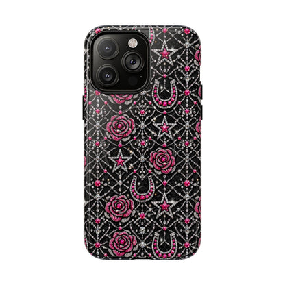 Rhinestone Rose Magnetic Case