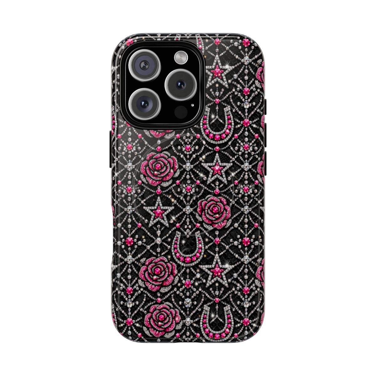 Rhinestone Rose Magnetic Case