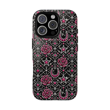 Rhinestone Rose Magnetic Case