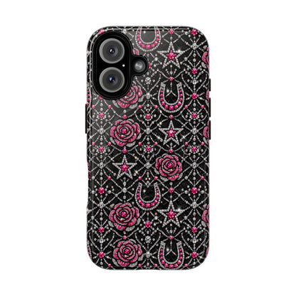 Rhinestone Rose Magnetic Case