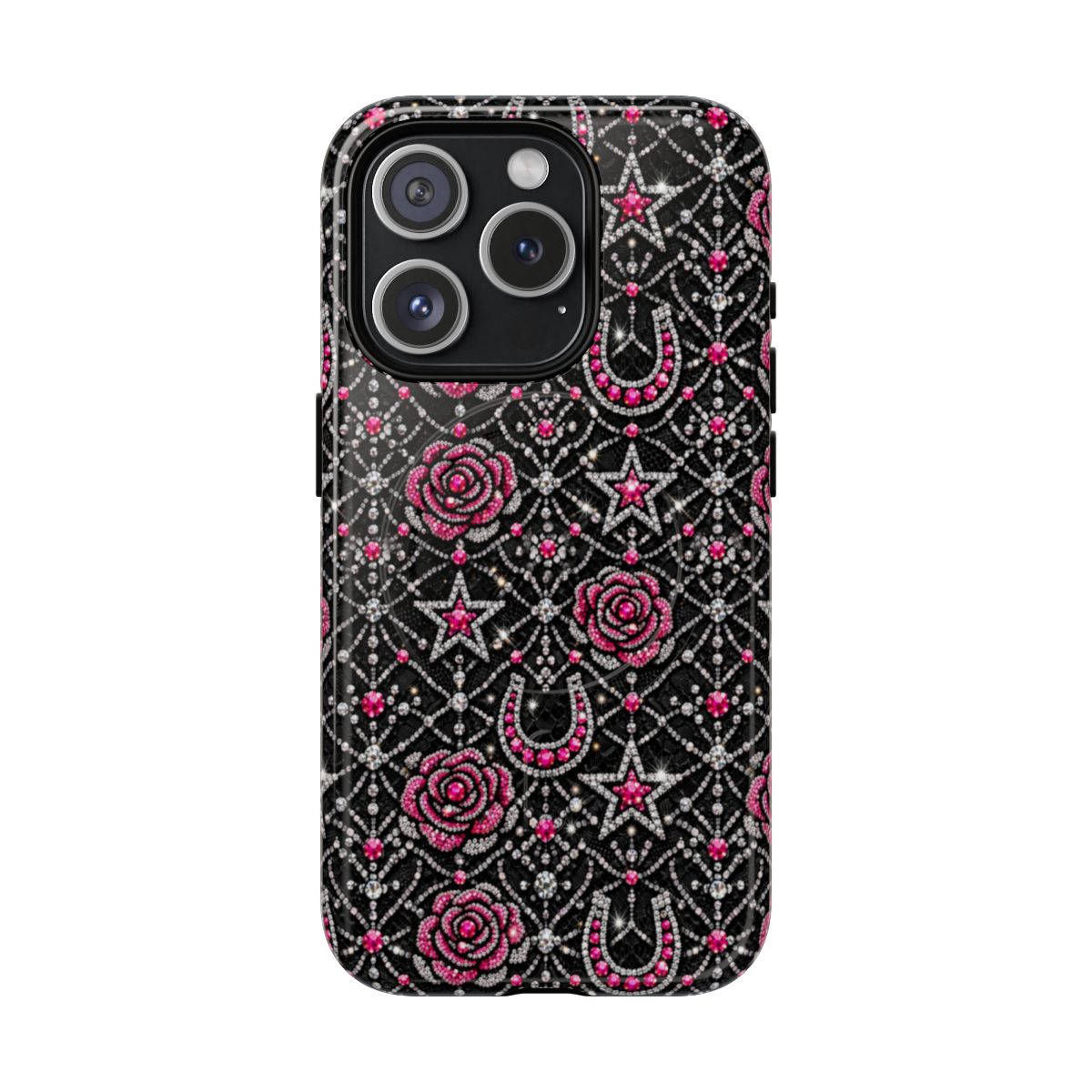 Rhinestone Rose Magnetic Case