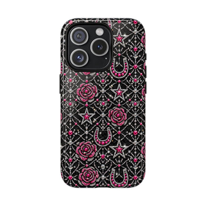 Rhinestone Rose Magnetic Case