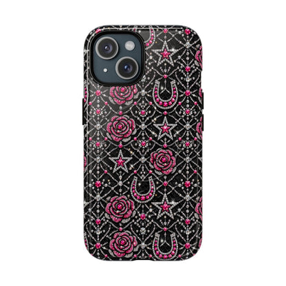 Rhinestone Rose Magnetic Case