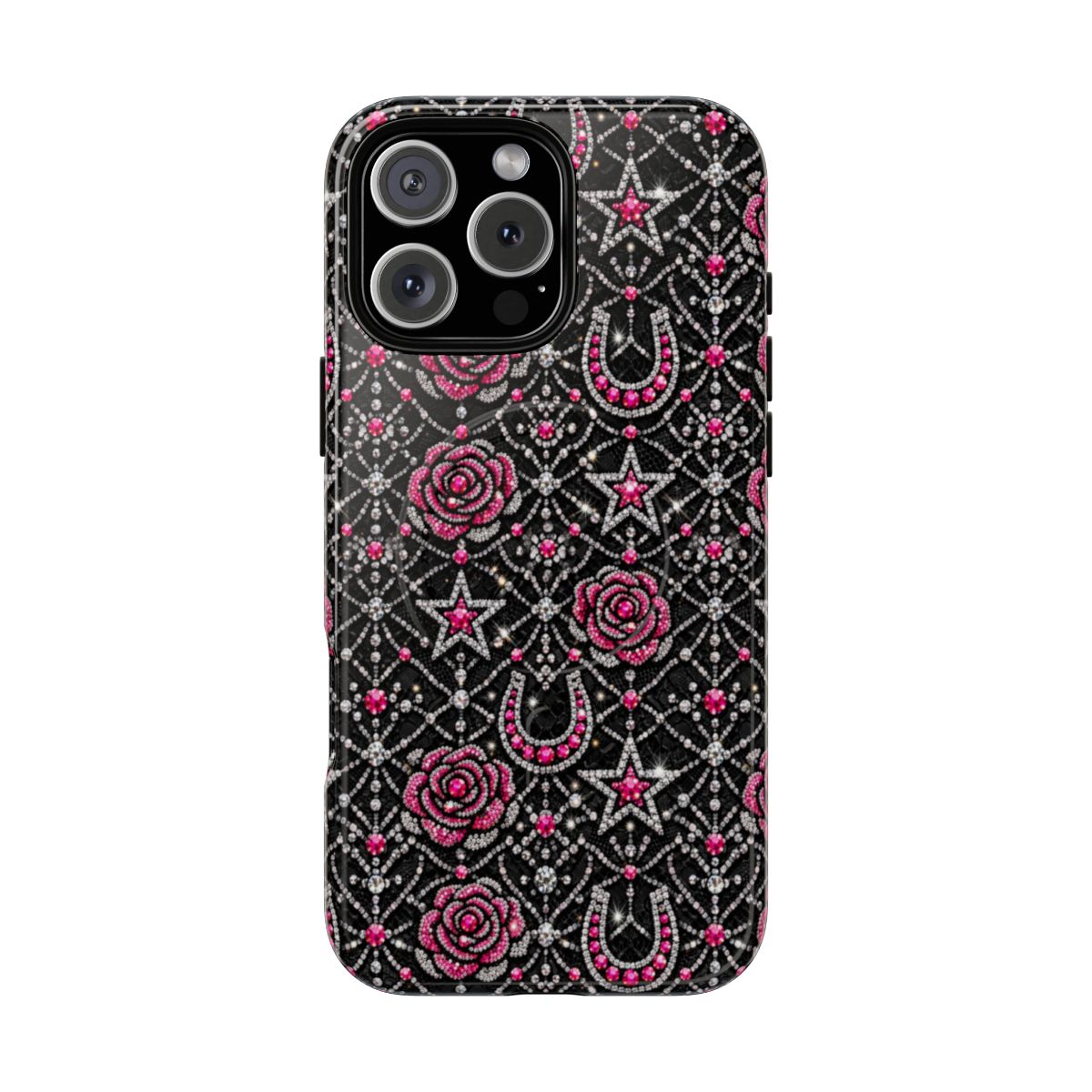 Rhinestone Rose Magnetic Case