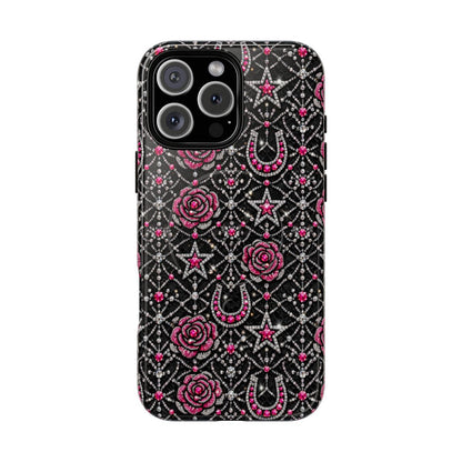 Rhinestone Rose Magnetic Case