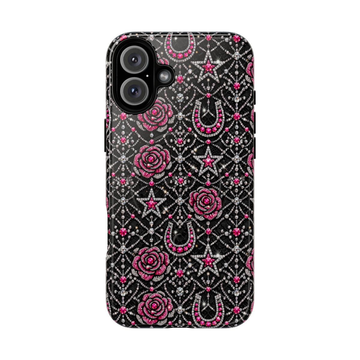Rhinestone Rose Magnetic Case