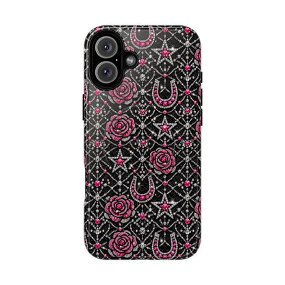 Rhinestone Rose Magnetic Case