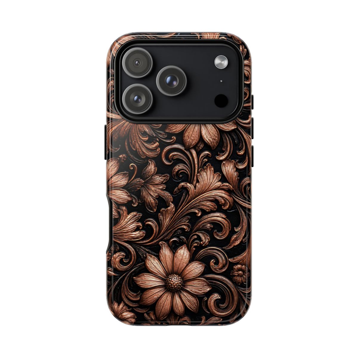 Rose Gold Floral Tough Case - iPhone 18 Pro