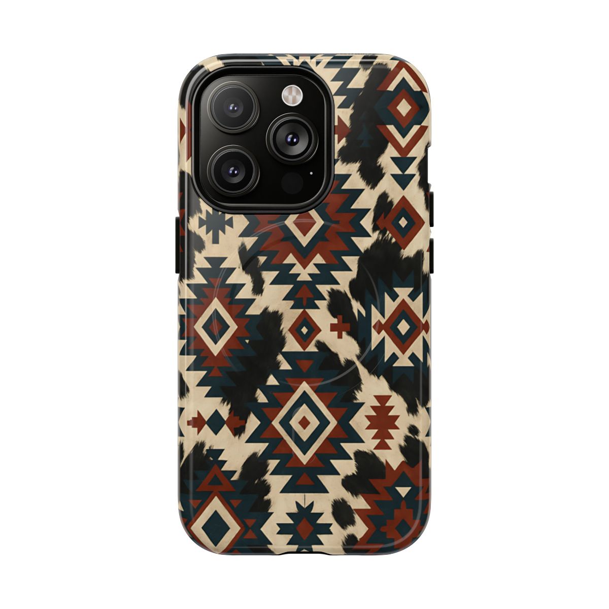 Rust Aztec + Cowhide Magnetic Case