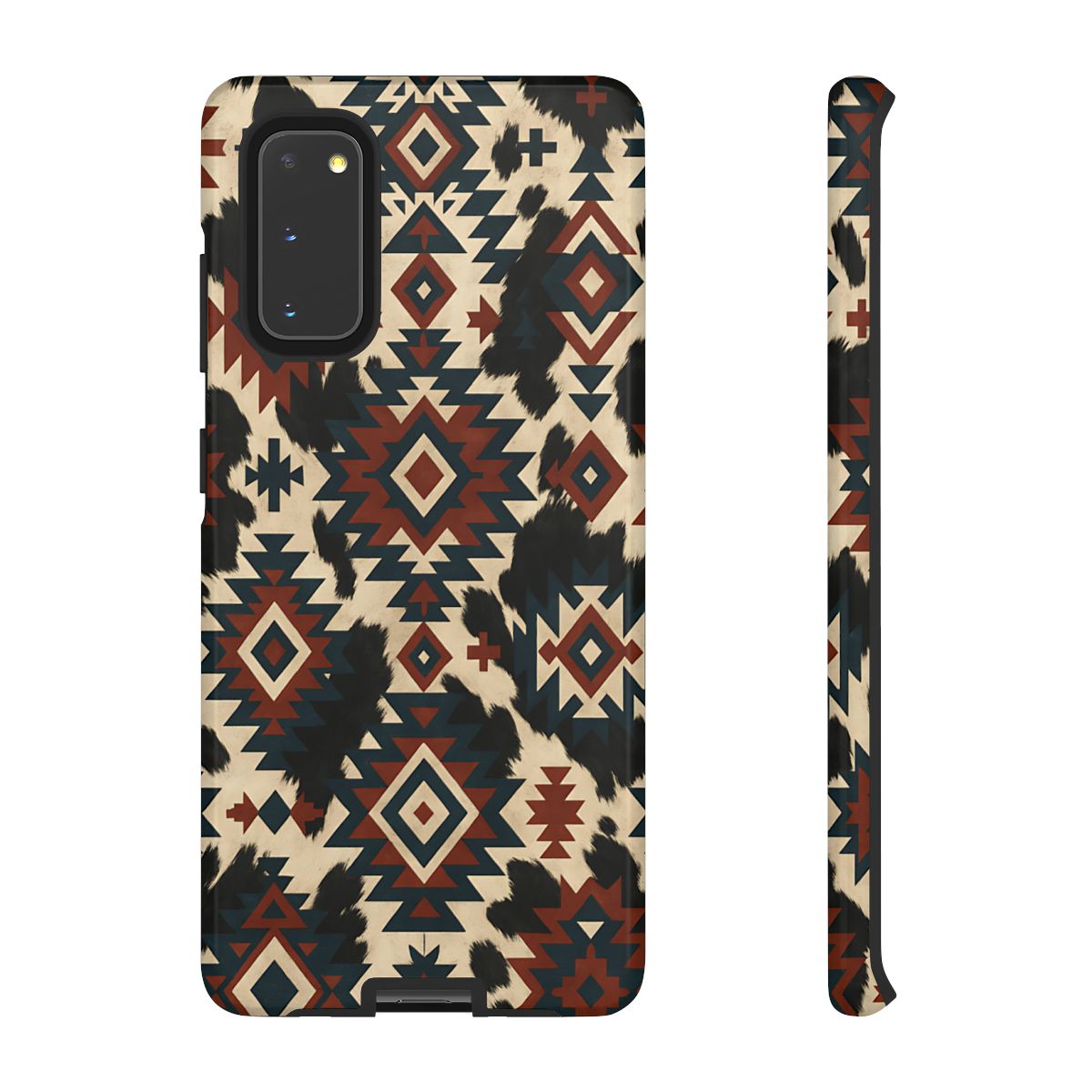 Rust Aztec + Cowhide Tough Case