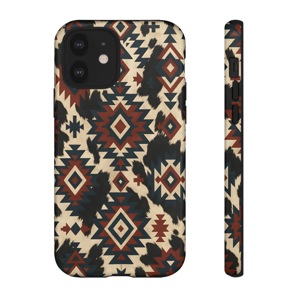 Rust Aztec + Cowhide Tough Case